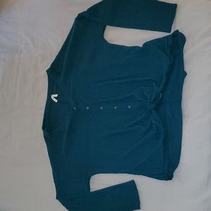 Green Button Down Sweater NWOT